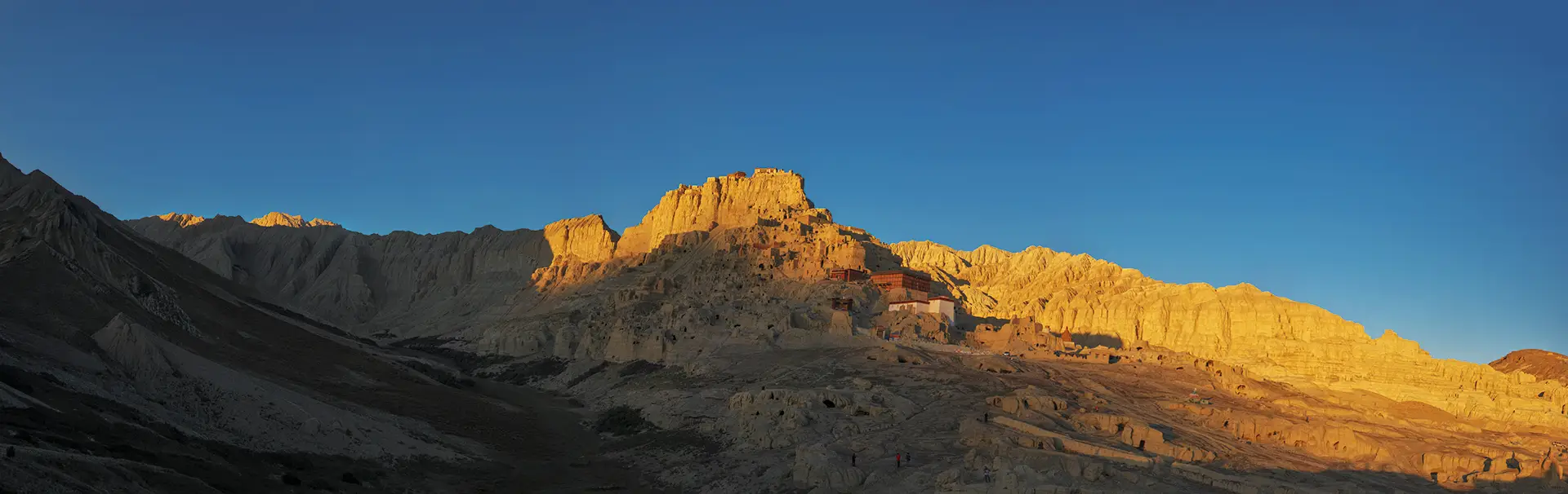 Guge Kingdom ruins at sunrise, western Tibet